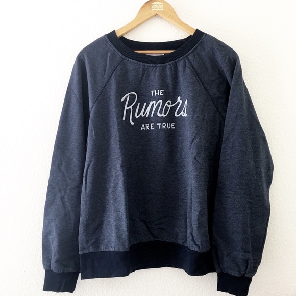 American Eagle Outfitters Tops - AEO “The Rumors are True” Graphic Blue Pullover
